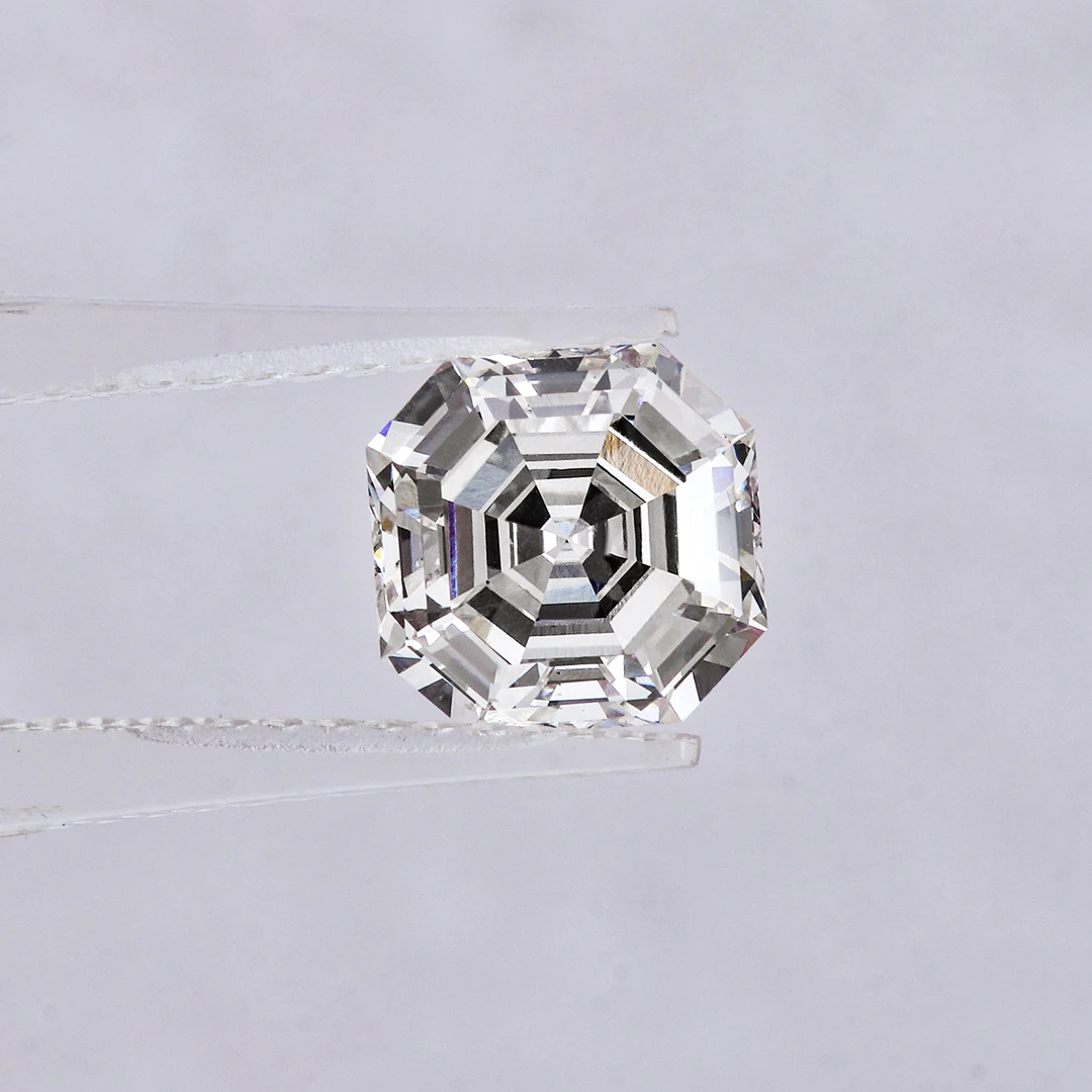 3.12carats I color VS2 clarity asscher cut EX polish cvd diamond with IGI certificate in stock lab grown diamond for jewelry
