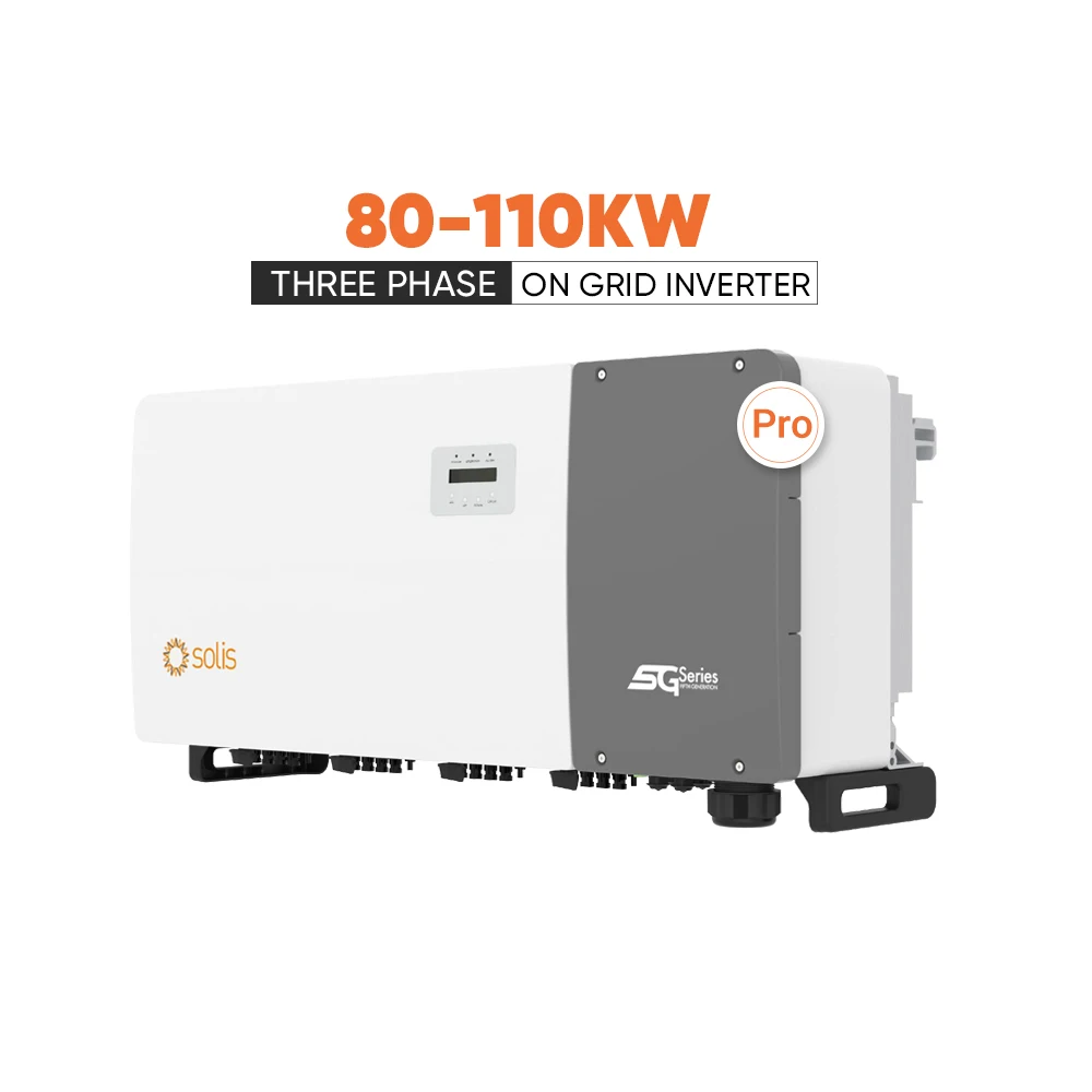Solis On Grid Inverter 5G Pro 80KW 100KW 110KW Grid Tied Solar Inverter Commercial Solar Systems Converter