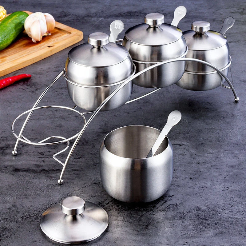 Набор кухонных контейнеров для специй из нержавеющей