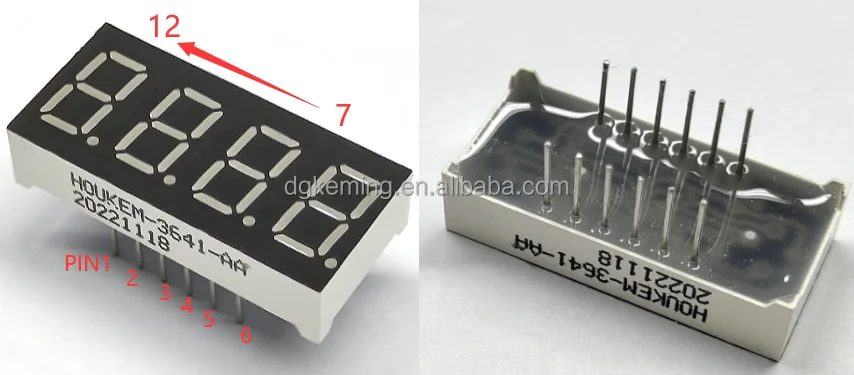 Common cathode white color 0.36 Inch 4 digit led 7 segment display for Electric appliance