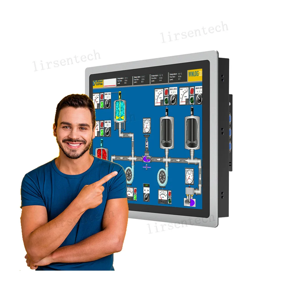 12 1-дюймовый монитор индикаторной панели алюминиевым ободком IP65 водонепроницаемый (Национальная ассоциация владельцев электротехнических Power over Ethernet PoE сенсорный гибкого сенсорного экрана дисплея