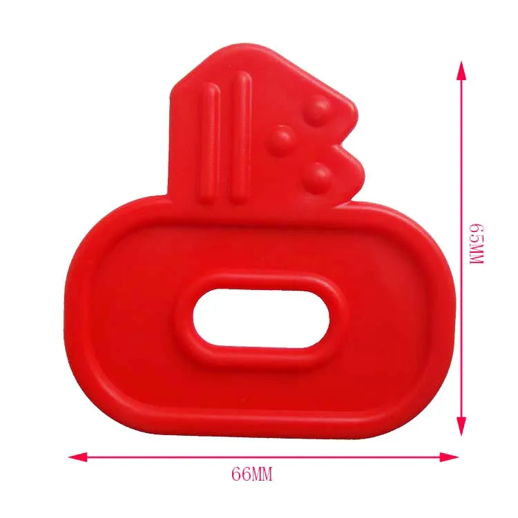 Custom Wholesale Key Shape Teether Babys Teething Toys Baby Molar Silicone Toy Accessories