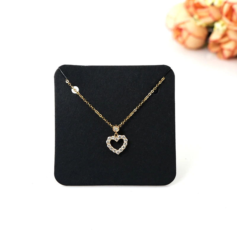 
 Wholesale Blank Kraft Paper Jewelry Display Necklace Cards Hang Favor Label Tag For Jewelry Making Diy Accessories  