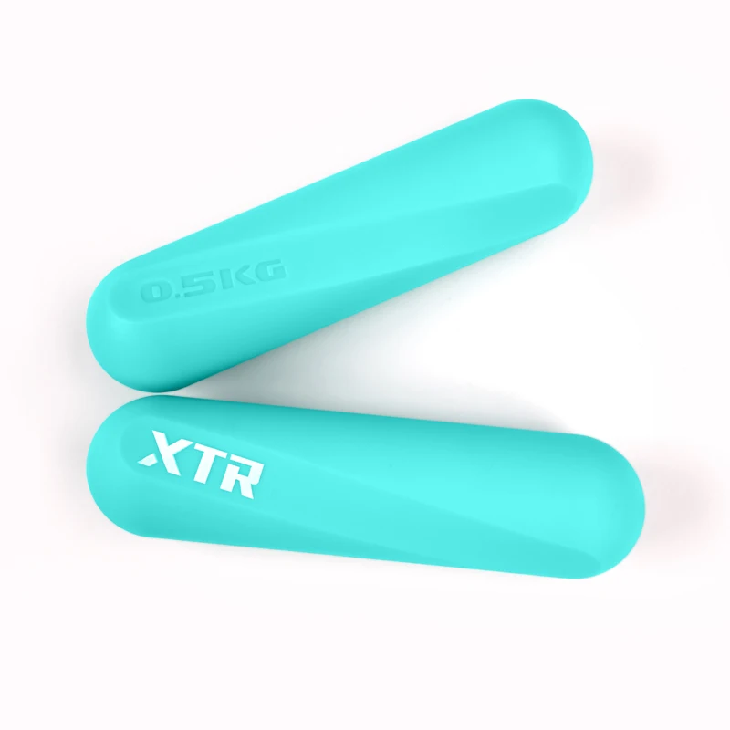 New Design Rubber Dumbbells for Free Weights Strength Training Non-slip Yoga Gym Dumbbell Set with Silicone