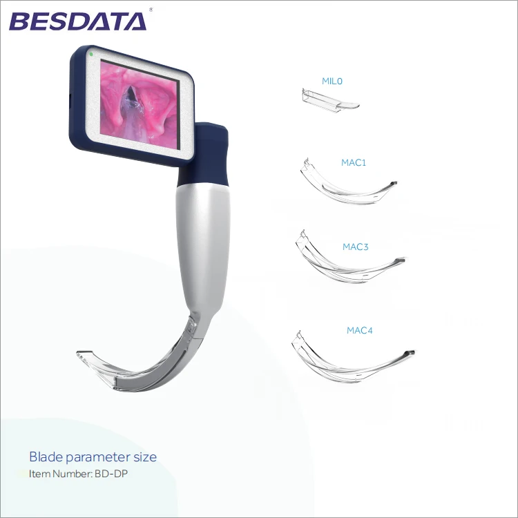 Besdata disposable video laryngoscope with lcd display for intubation