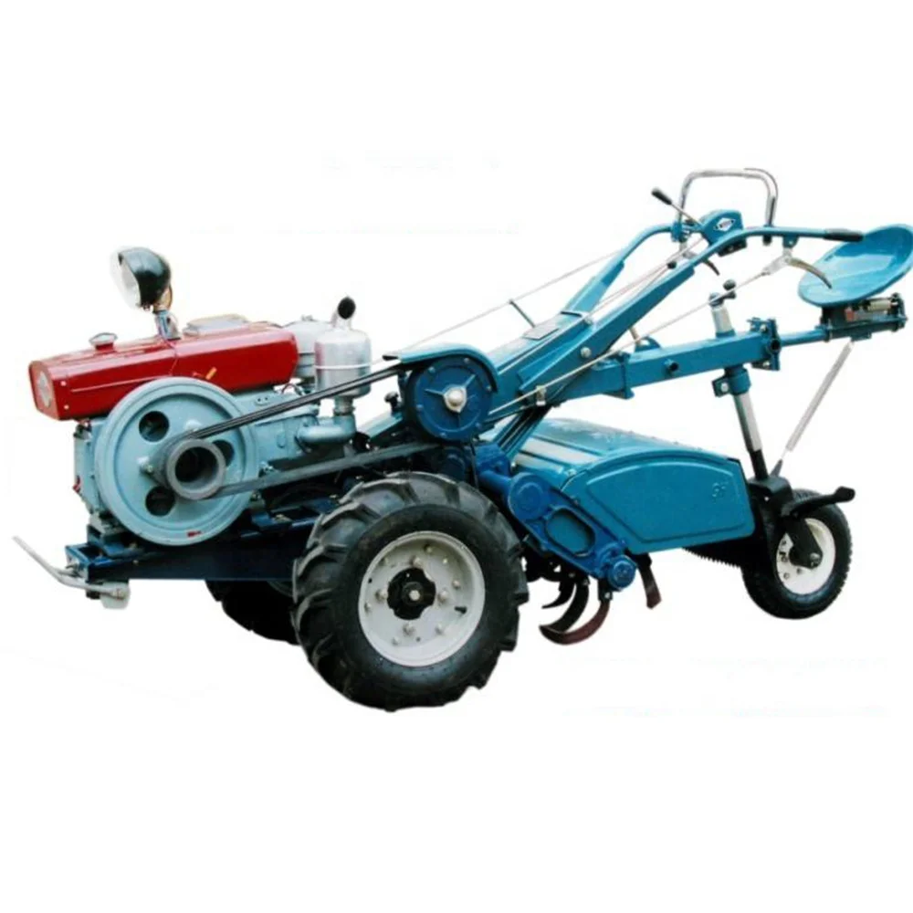 diesel engine mini tractor farming agricultural Multi functional power tiller 8HP 15 hp walking tractor