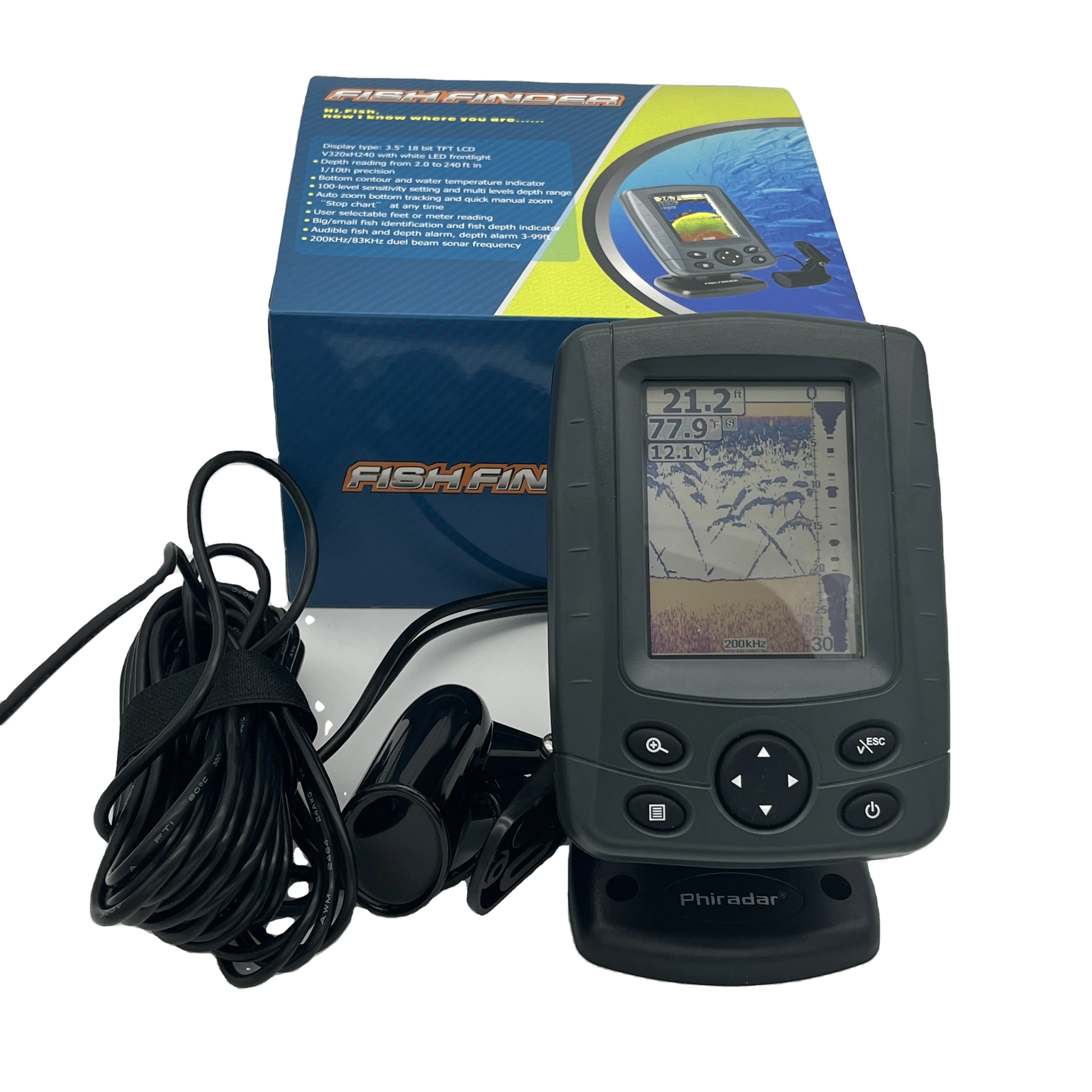Портативный рыболовный эхолот, 3,5 дюйма