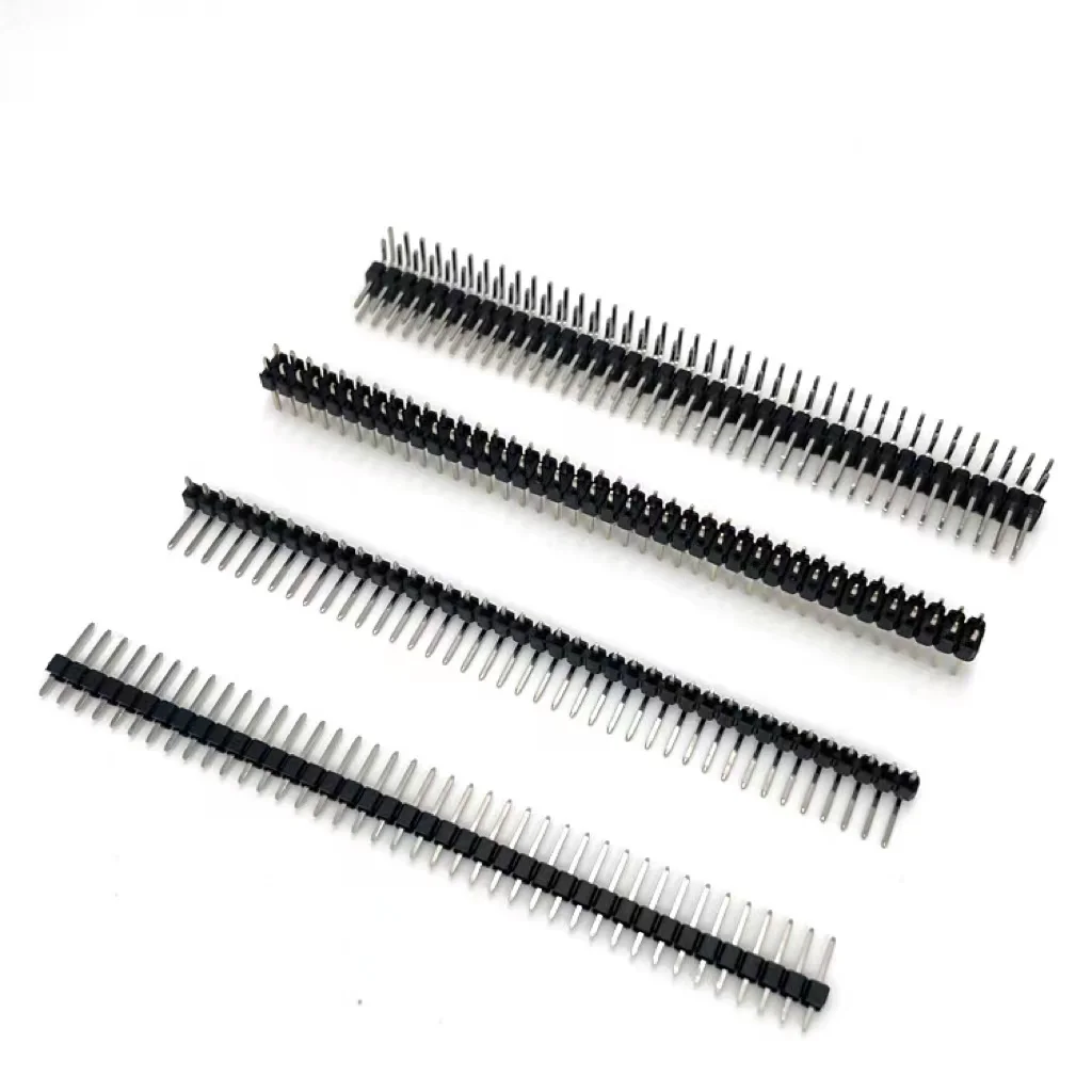 berg strip male 1x40 2x40 pin single double row pitch 1.27mm 2.0mm 2.54mm right angle straight angle pin header connector