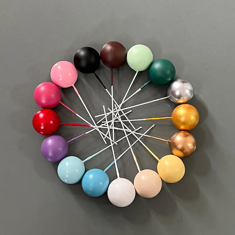 Wholesale Colour 5pcs 2cm~4cm Foam Balls for Cake Decorating Faux Ball Decoration