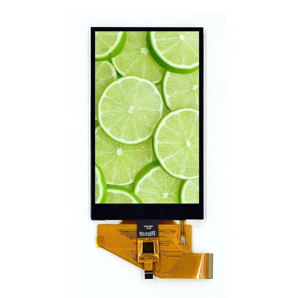 4.3 inch 480*800 Full view capacitive touch display screen 45 pin rgb mcu interface ips tft lcd panel