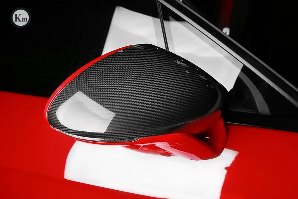 KM для panamera 971 чехол для зеркала из углеродного волокна чехол для зеркала заднего вида паста Стильный чехол для зеркала 2017 2018 2019