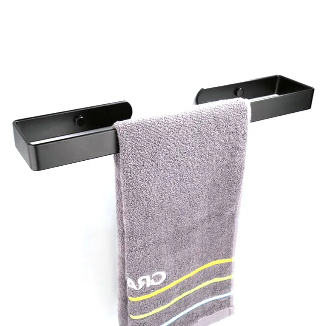 
Wall Mounted Towel Bar Rack Hanging Holder for Bathroom Kitchen Aluminum 
