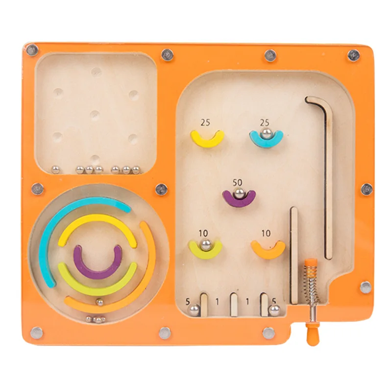 Wooden educational toy marble game funny preschool kids mazes kindergarten toddler foosball table game