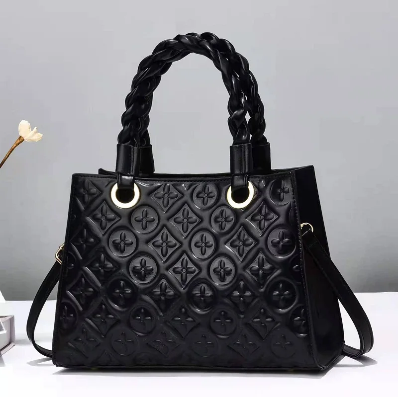 2022 Wholesale fashion hot sale luxury big pu leather girls shoulder bag ladies office messenger purses women tote handbags