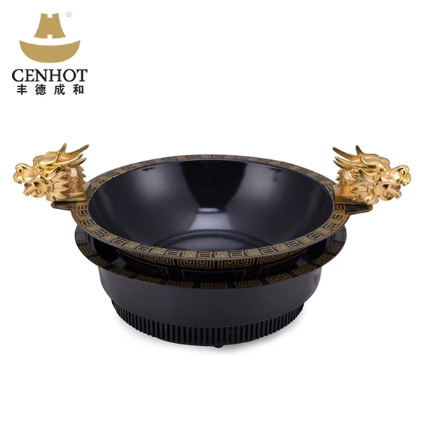 CENHOT  High Quality Stainless Steel Round Shape Hot Pot Dragon Stockpot