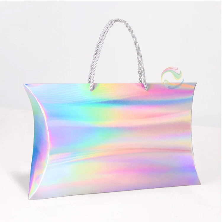 Wholesale Accept Custom Print Logo Folding Paper Large Gift Pillow Hair Extensions Box Packaging for Wigs