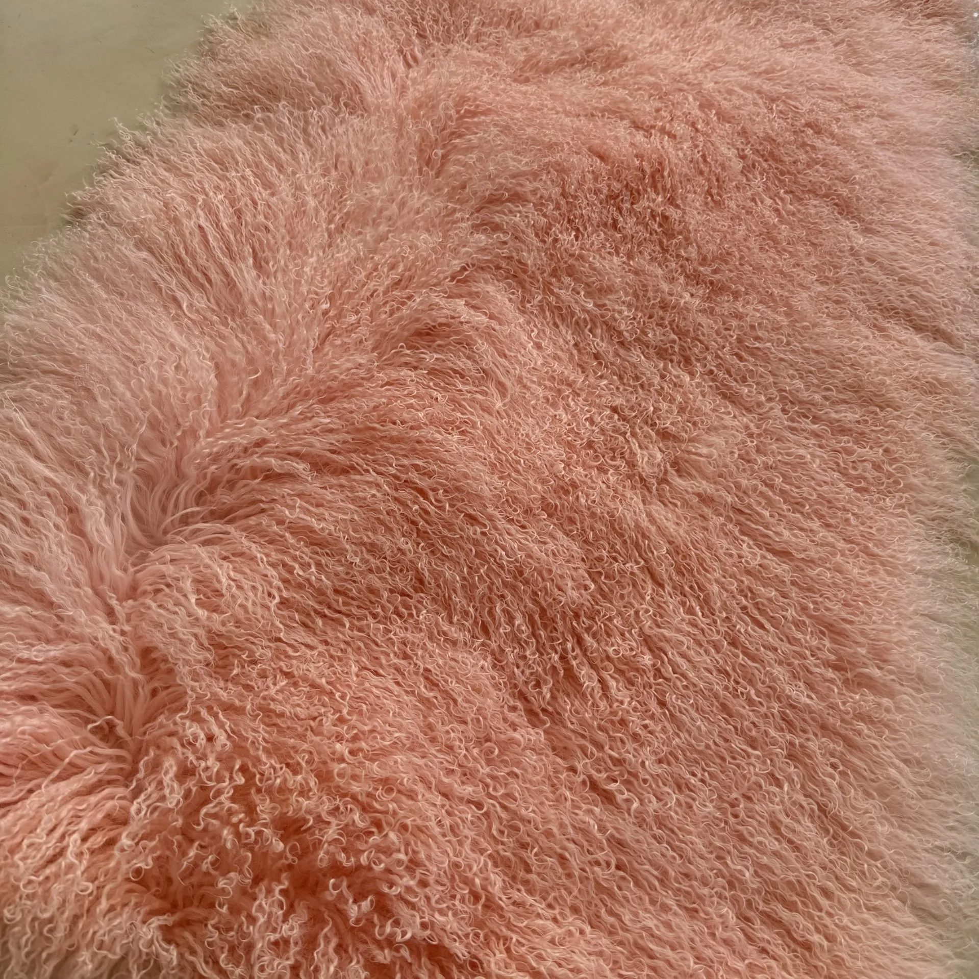 100% real white Tibet Lamb Plate Tibetan Mongolian Lamb Fur Plate Blanket mongolian lamb plate