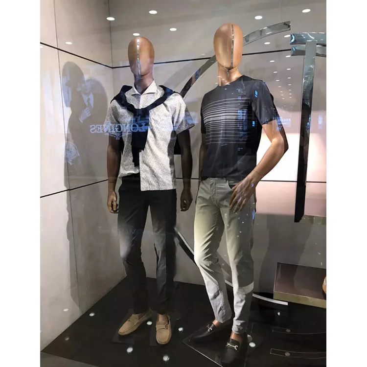  Window Display Fiberglass Mannequin Muscular Black Male Female Egg