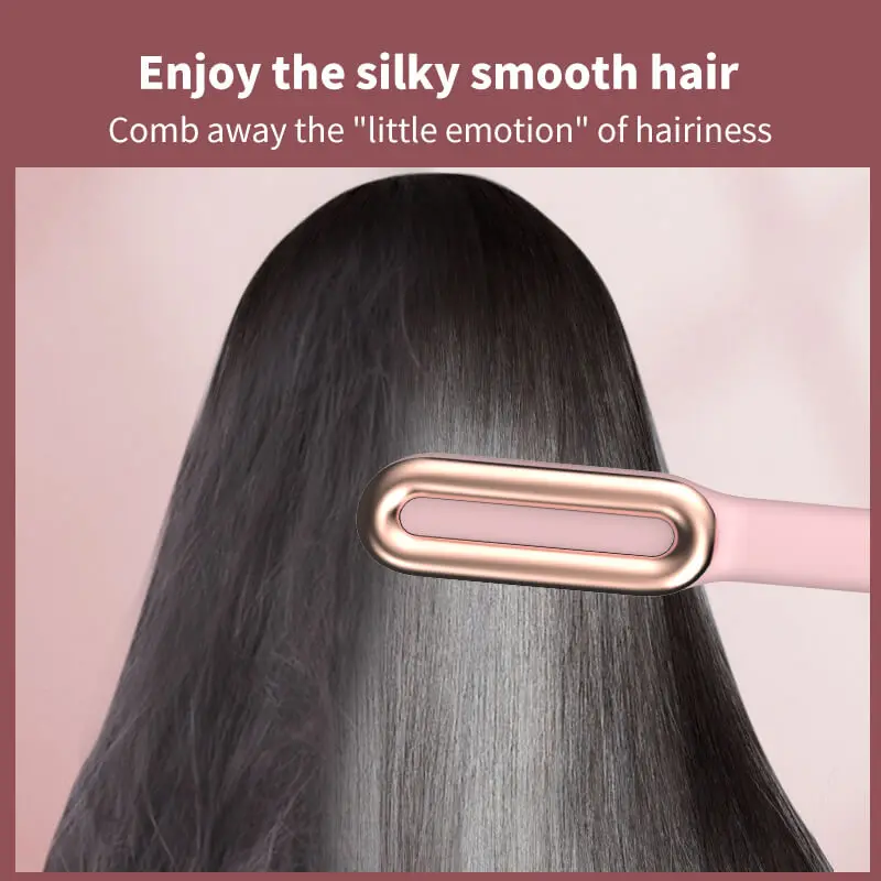 Professional 2 in 1 LED Travel Home Use Ceramic Comb Ionic Electric Hair Curler Hair Straightener