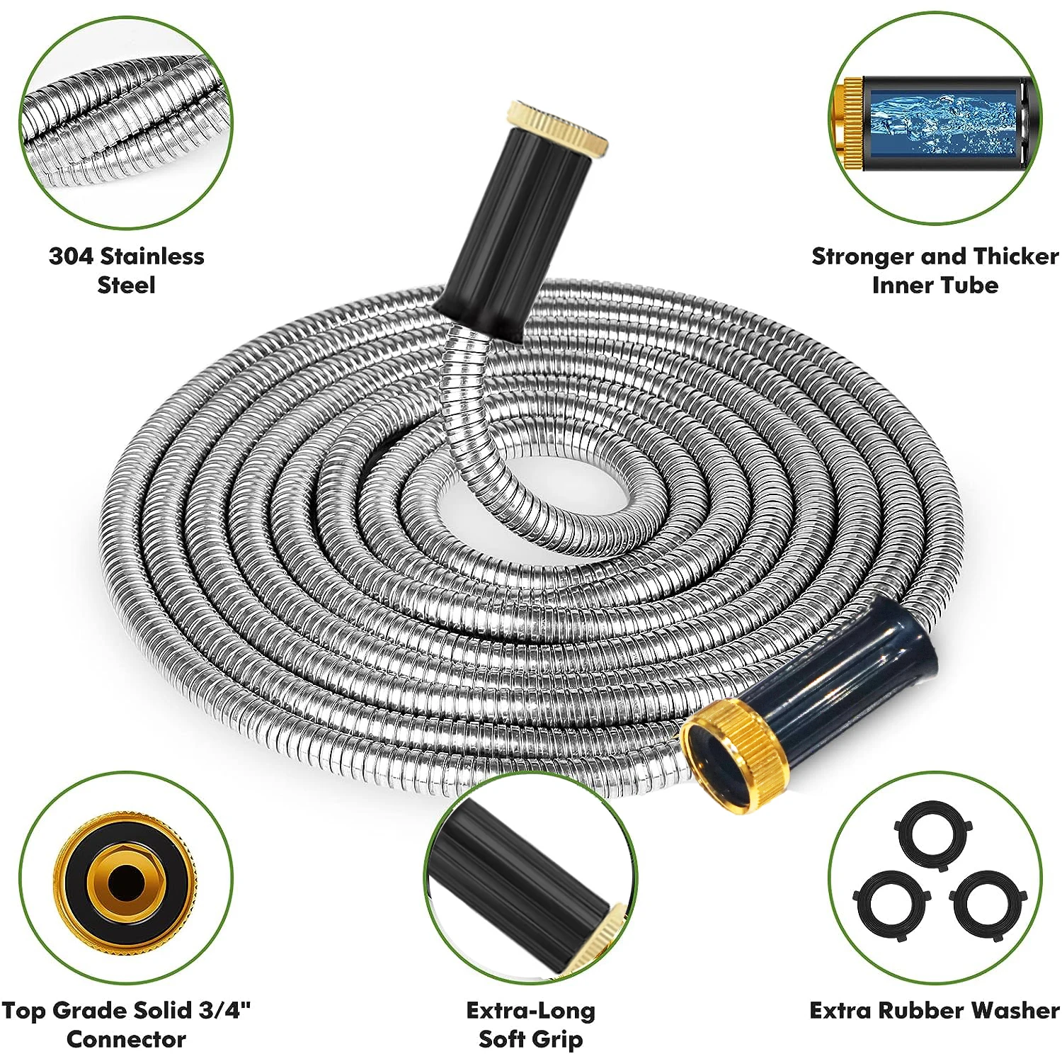 Premium quality High Pressure water hose garden stainless steel Garden Hose for car washing