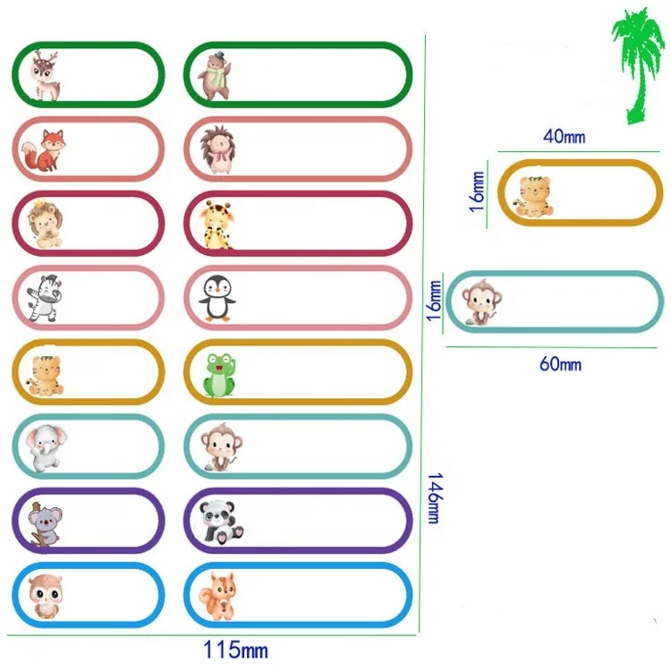 New Design Baby Bottle Labels Waterproof Name Labels Kids Name Tags Stickers Labels