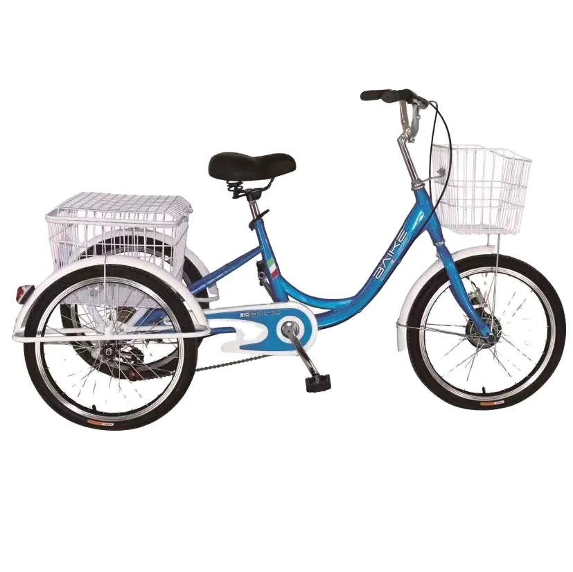 new 16 20 24 inch elderly vegetable basket adult tricycle