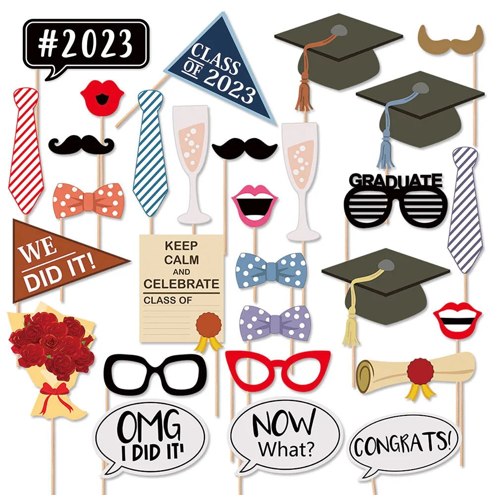 2023 Graduation Party Decorations Ceremony Props Photo Background Party Supplies Decorations Graduation Photo Props