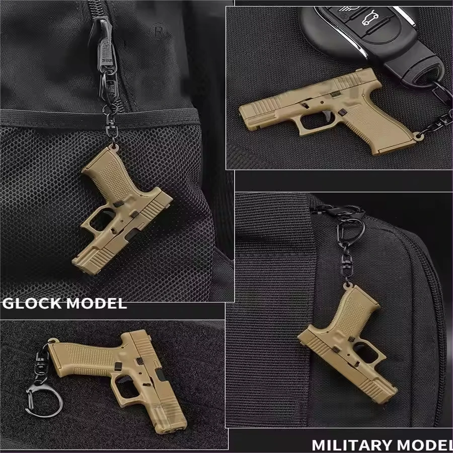 2024 New PUBG Game Kids Toy Pistol Model Glock G17 1:3 7CM Metal Shell Ejecting Toy Gun Mini 3D Detachable Tactical Bullets Guns