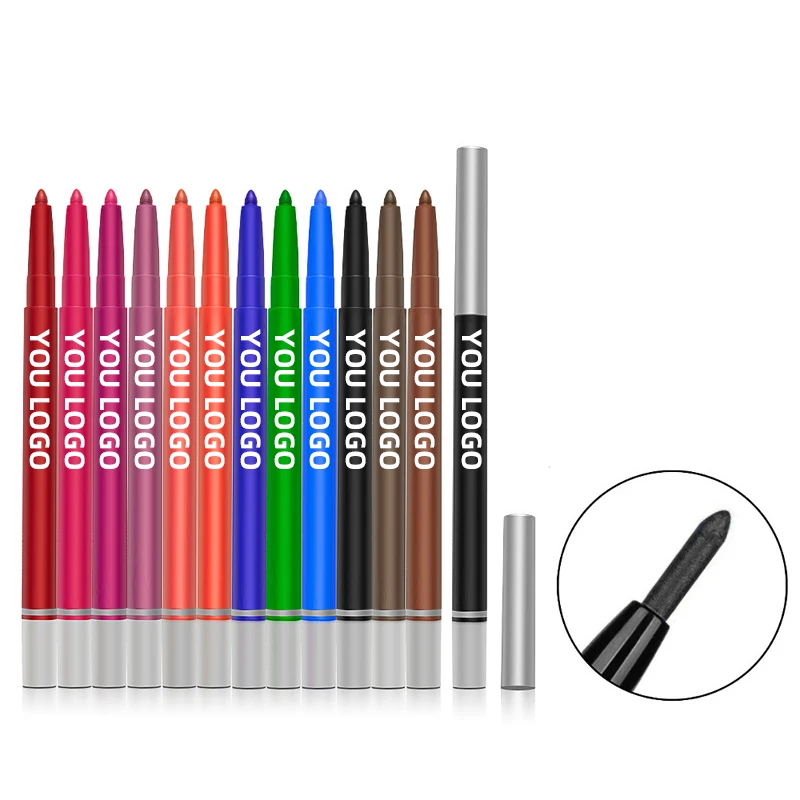 Wholesale Private Label Gel Vegan Pastel Waterproof Magic Color Water Activated Pencil Lash Glue Eyeliner