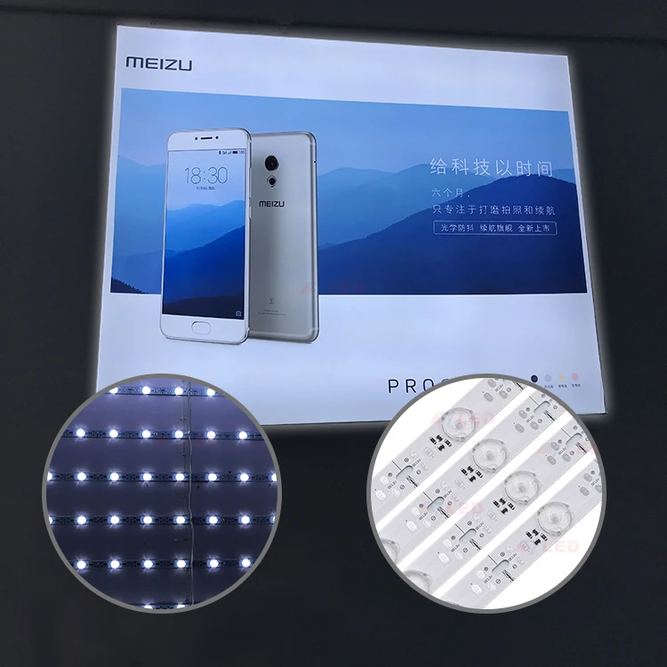 Hot 14 LED Meter SMD 3030 1m Rigid LED Light Bar for Lightbox Frames Backlit Fabric Constant Current 24V Input UL CE Certified