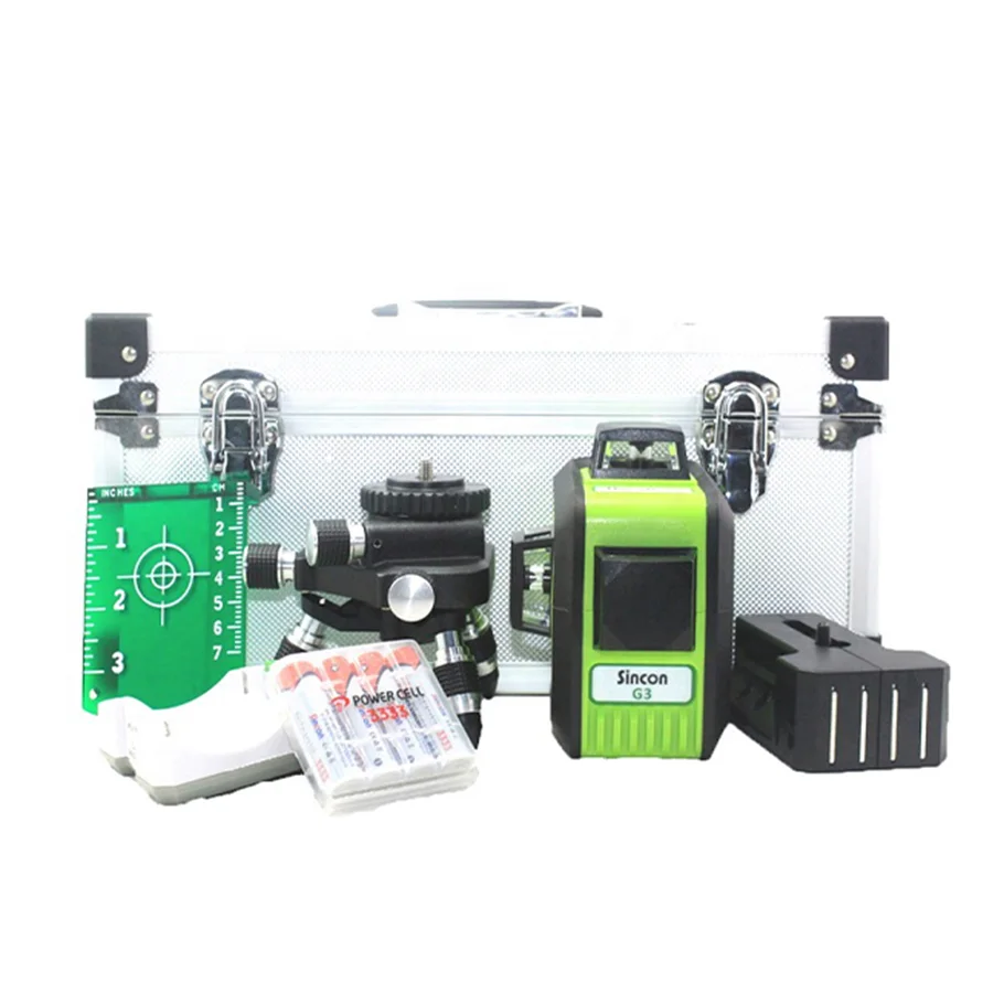3D Self-Leveling 360 degree Horizontal and Vertical 12 lines Cross Lines green Laser level
