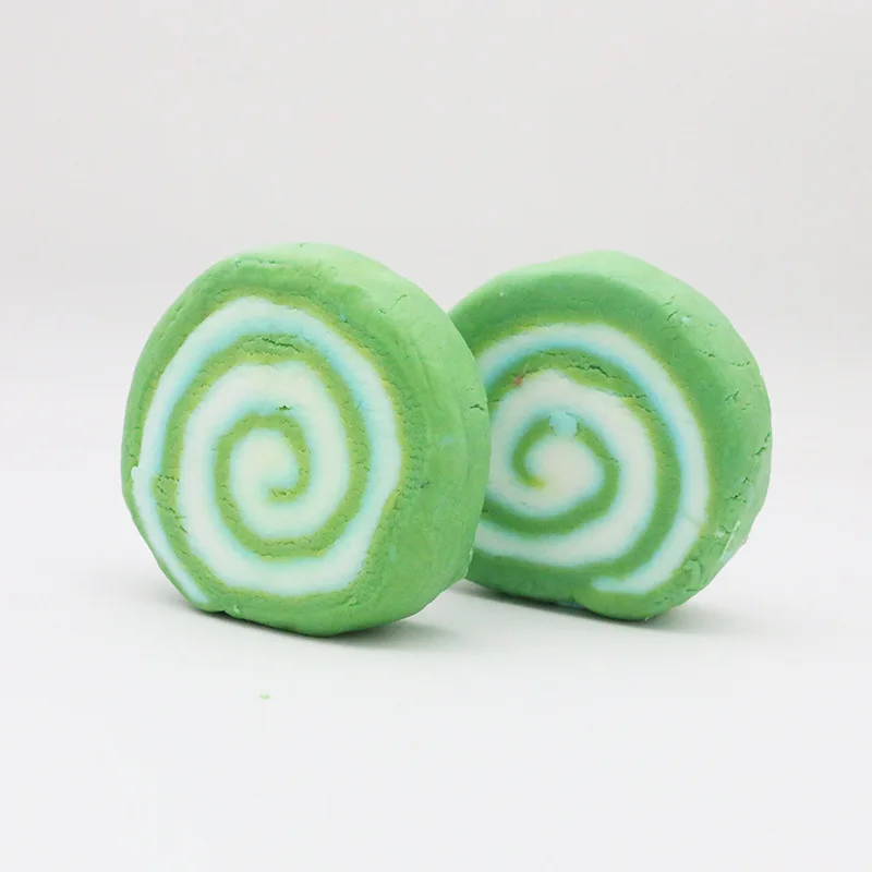 200g Natural Essential Oils Mango Scent Cake Shaped Bath Bombs Infused with Shea Butter, Coconut Oil Bath Bubble Bar