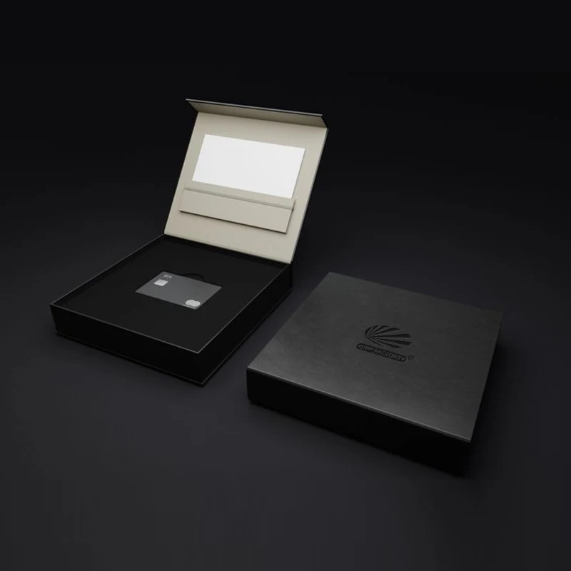 Custom Magnetic Packaging Paper Rigid Fold Cardboard Luxury Vip Credit Business Card Holder Packaging Gift Box For Credit Card