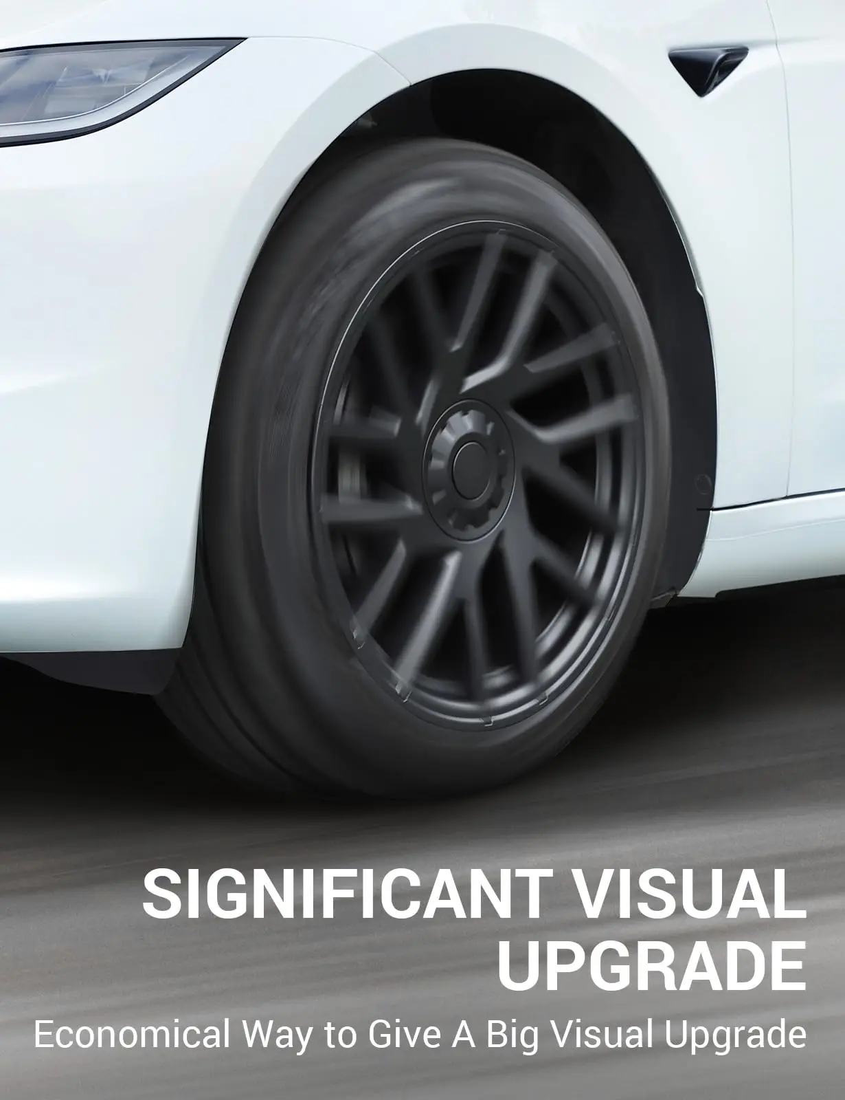 18 Inch Matte Black Hubcap Wheel Hub Caps OEM Rim Protectors Cover Replacement Wheel Cover for 2024 Tesla Model 3 Highland