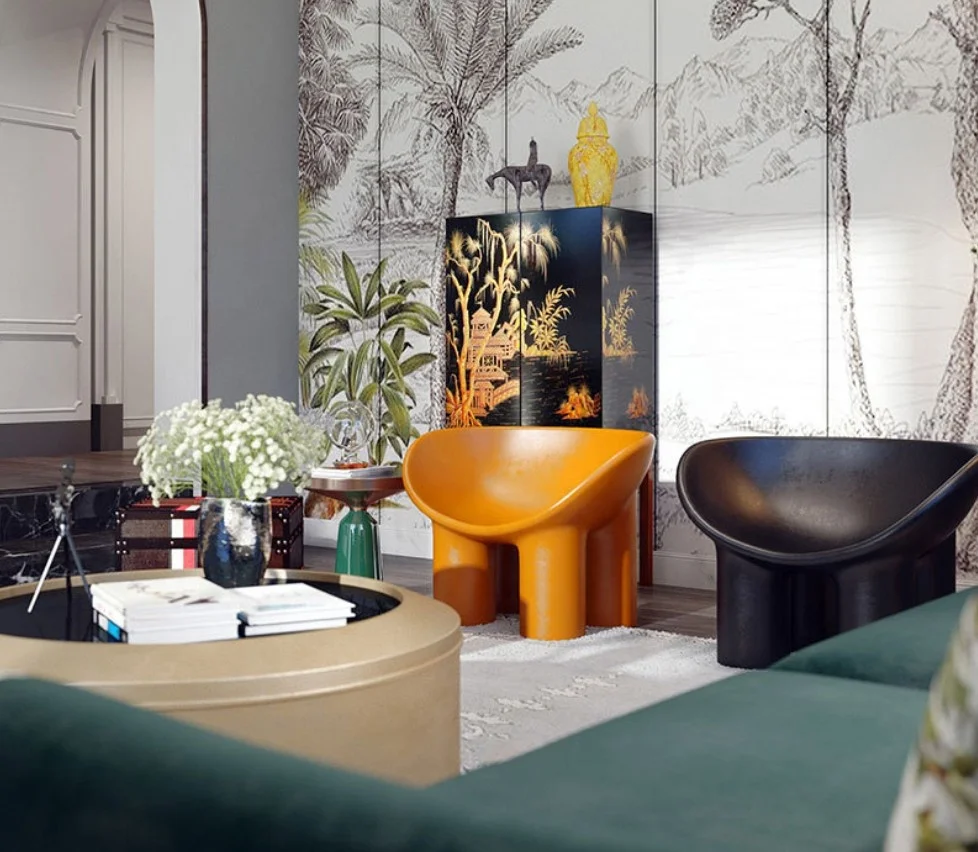 Cheap living room furniture Roly poly chair plastic chair with cushion