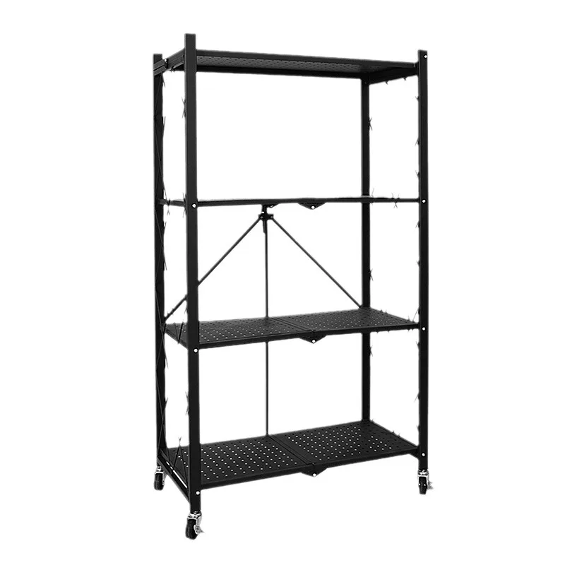 Factory Direct 3/4/5 Layer Microwave Oven Stand Portable Steel Metal Storage Folding Kitchen Rack