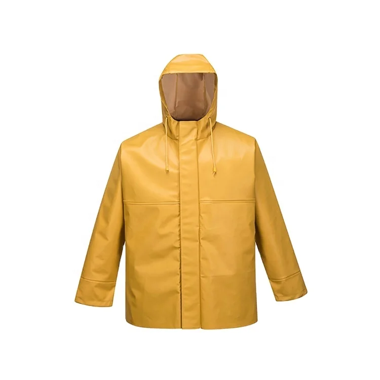 Мужская непромокаемая куртка из ПУ кожи с капюшоном, ветрозащитный дождевик на молнии спереди