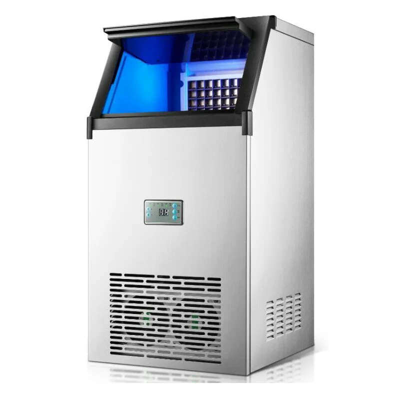 Высококачественный льдогенератор квадратной формы из нержавеющей стали 110 в 80 кг/24 ч