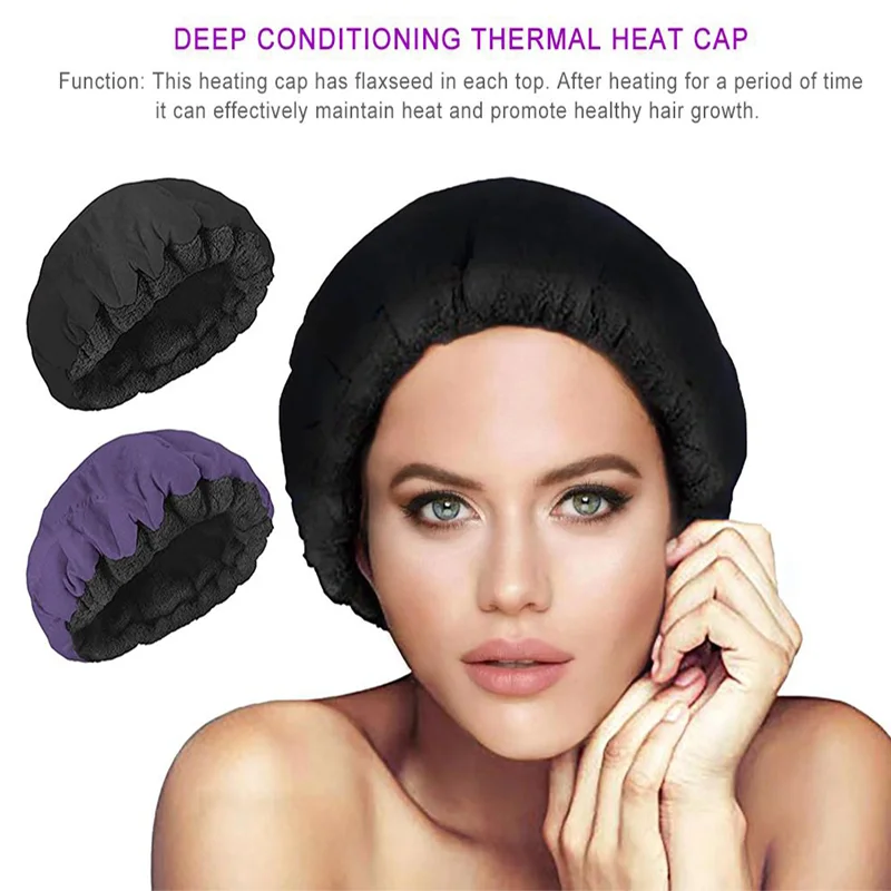 2021 best-selling product Deep conditioning hot cap reusable Cordless linseed steamer deep conditioning hot cap microwaveable