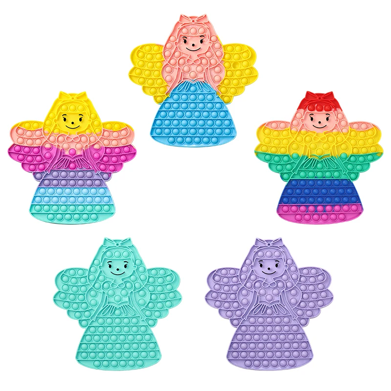 New Anxiety Stress Cartoon Princes Unicorn Spider 30cm Push Pops Bubble Fidget Juguete For Pops Jumbo Big Giant Fidget Toy