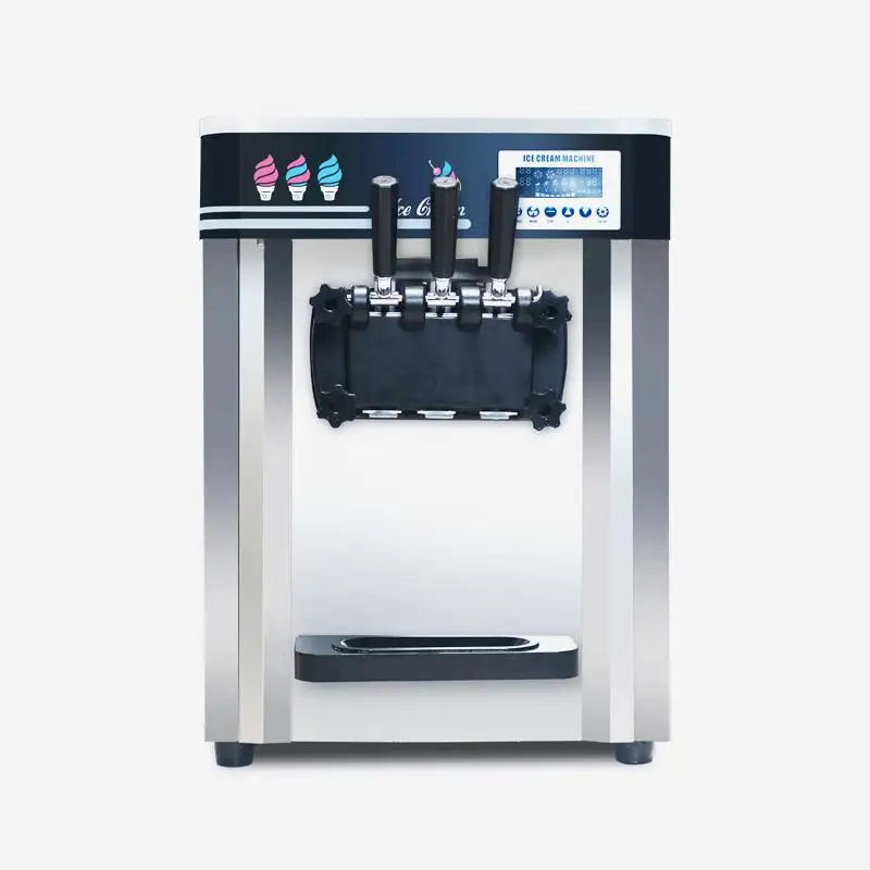 Automatic Soft Ice Cream Machine 220V New Condition for Restaurant Food Shop Manufacturing Plant Use with Gearbox Core Component
