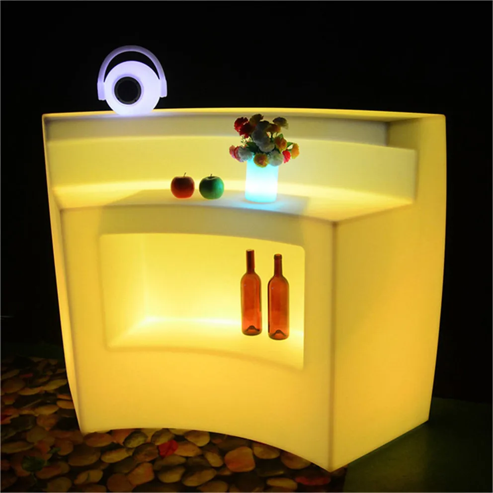 
portable waterproof event rental restaurant led lighted bar counter design 