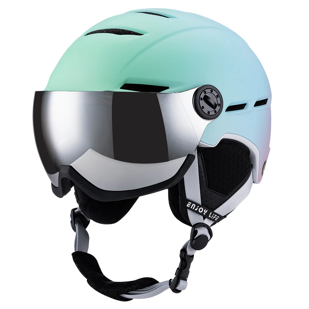 Fade Color High Quality Ski Helmet With Goggles Snow Ski Helmet With UV Protective Goggles Best Snowboard Helmet