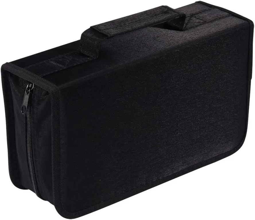 Disco Storage CD/DVD Case Wallet Portable Zipper & Handle Convenient CD Bags & Cases