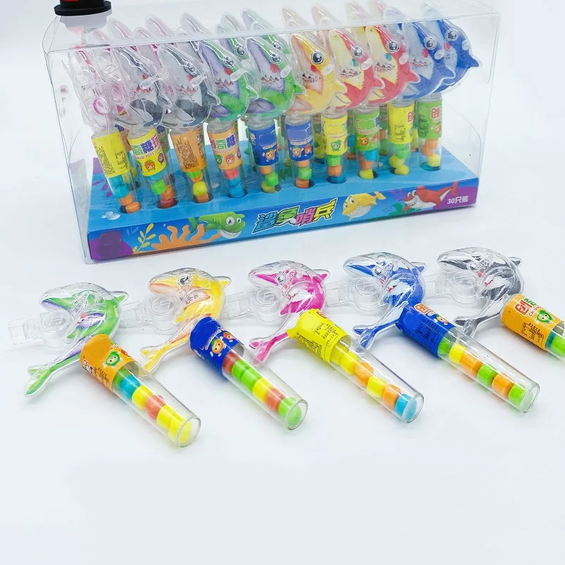 mini candy dispenser Dolphin whistle sweet candy toys fruity toy candy