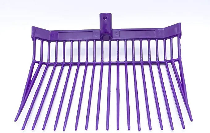 China Cheap Hot Sale Plastic Black Horse Manure Fork Head Garden Fork