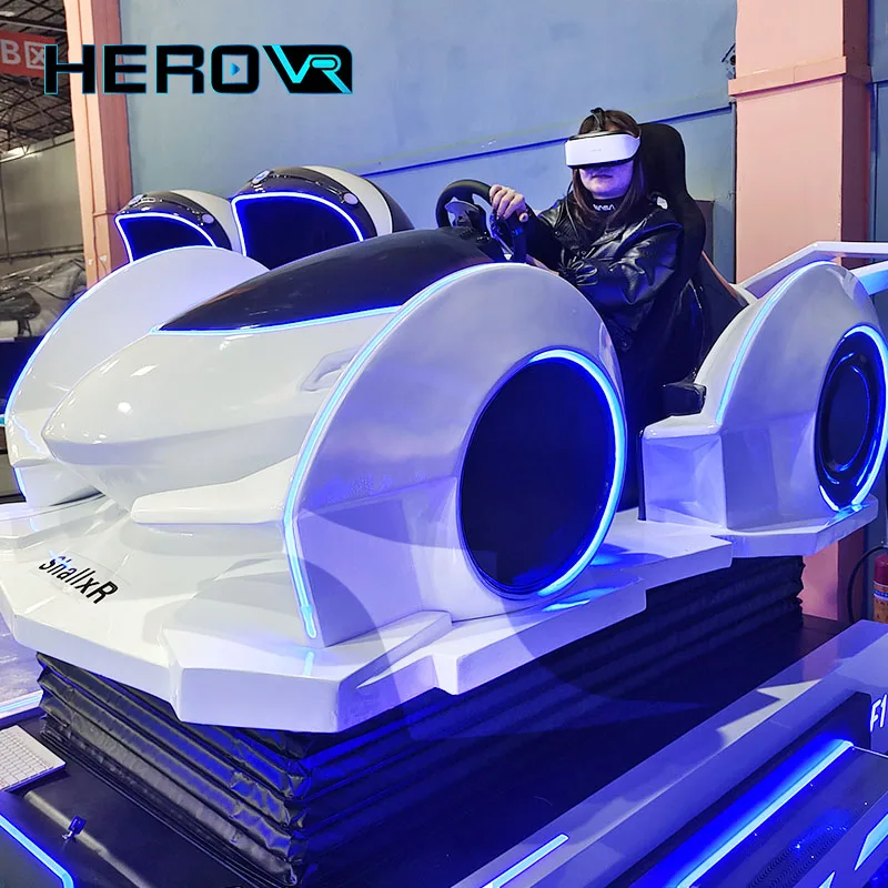 HEROVR VR Racing Car Steering Wheel Vr Video Racing Games Simulator In Amusement Park