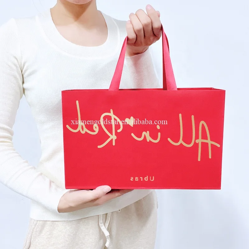 Cheap Kraft gift craft shopping paper bag with handles clothing packing bag custom