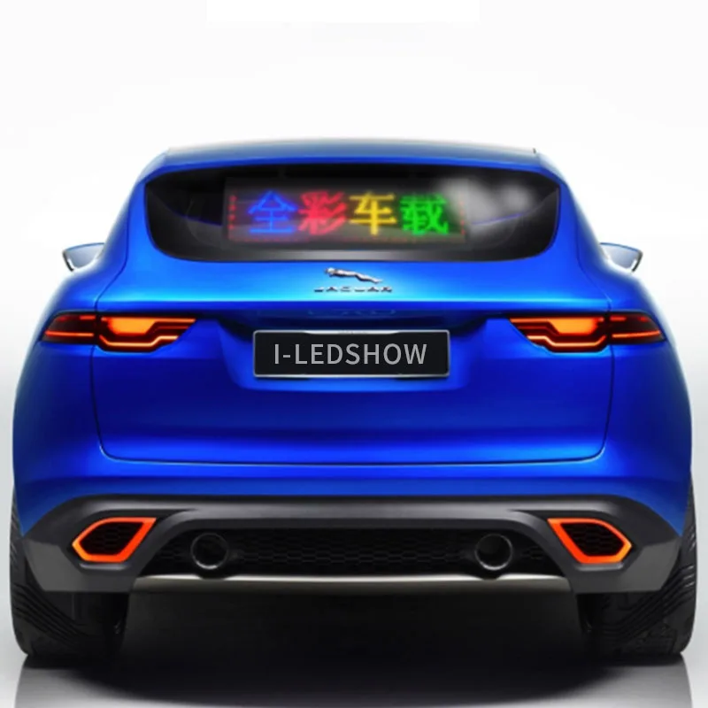  Цветной RGB автомобильный рекламный щит 96*24 пикселей Wi-Fi прокрутка сообщения светодиодный дисплей прямоугольный Автомобильный программируемый с