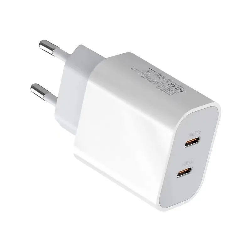 Factory Hot Sales 38W 40W Double Type C  Fast Wall Chargers Bulk Short Circuit Protection Power Supply Adapter For Iphone 13 Pro